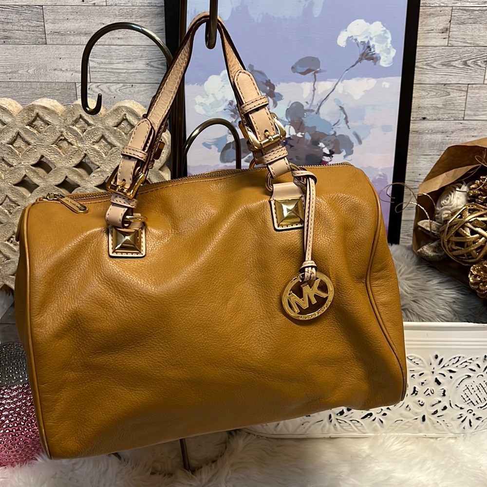 Michael Kors Mustard Yellow Leather Tote Bag with Dust Bag